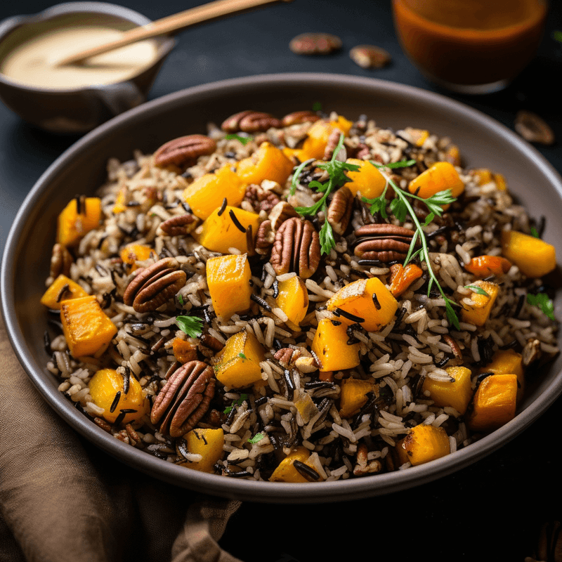 Wild Rice Pilaf with Butternut Squash and Pecans Recipe
